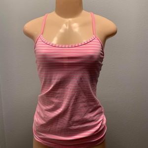 Lululemon tank pink/white